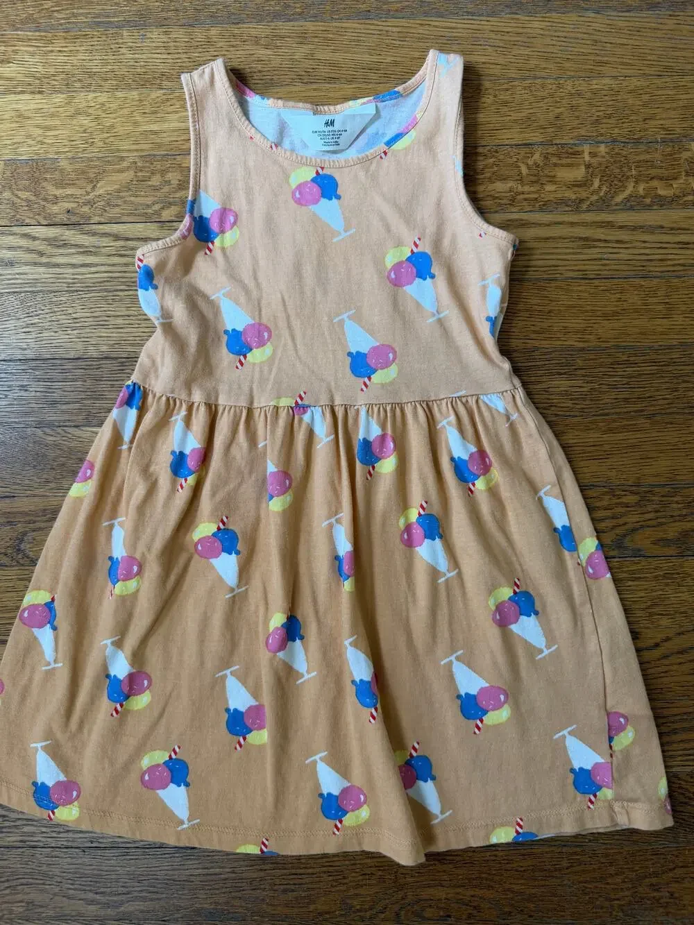 H&M Girls' Ice Cream Print Tank Dress Size 5-6